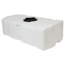 50 Gallon Natural LLDPE Tamco® Rectangular Low-Profile Graduated Tank with 8" Gasketed Lid  & 3/4" Side Fitting - 46" L x  24" W x 14" Hgt.