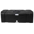 125 Gallon Black LLDPE Tamco® Rectangular Low-Profile Graduated Tank with 8" Vented Lid  & 3/4" Side Fitting - 46" L x  40" W x 19-1/2" Hgt.