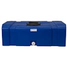 100 Gallon Blue LLDPE Tamco® Rectangular Low-Profile Graduated Tank with 8" Gasketed Lid  & 3/4" Side Fitting - 46" L x  32" W x 19-1/2" Hgt.