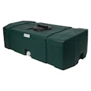 100 Gallon Forest Green LLDPE Tamco® Rectangular Low-Profile Graduated Tank with 8" Vented Lid  & 3/4" End Fitting - 46" L x  24" W x 14" Hgt.