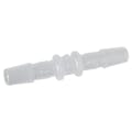 1/4" Hose Barb x 1/4" Hose Barb Natural Polypropylene Class 7 Cleanroom Coupler - Package of 100