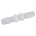 3/8" Hose Barb x 3/8" Hose Barb Natural Polypropylene Class 7 Cleanroom Coupler - Package of 100