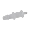 1/8" Hose Barb x 1/16" Hose Barb Natural Polypropylene Class 7 Cleanroom Reduction Coupler - Package of 100