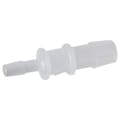 1/2" Hose Barb x 1/4" Hose Barb Natural Polypropylene Class 7 Cleanroom Reduction Coupler - Package of 100