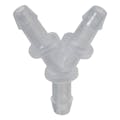 3/32" Hose Barb x 3/32" Hose Barb x 3/32" Hose Barb Natural Polypropylene Class 7 Cleanroom Y - Package of 100