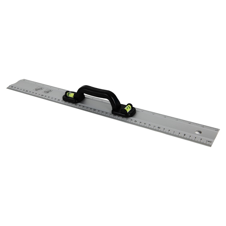 2-3/8" W x 20" L Aluminum Ruler with Handle & Levels - Standard/Metric