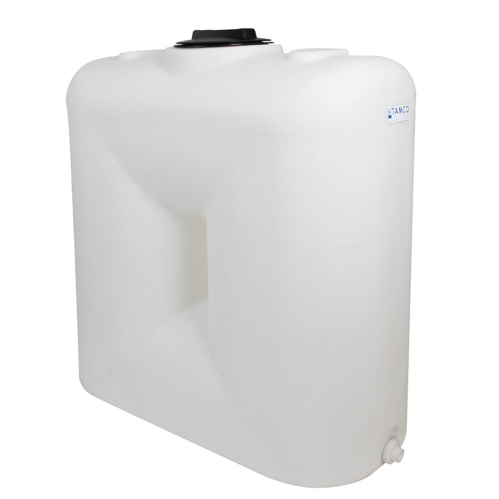 200 Gallon Natural LLDPE Tamco® Rectangular Dual-Barrel Doorway