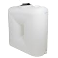 100 Gallon Natural LLDPE Tamco® Rectangular Dual-Barrel Doorway Tank with 8" Plain Lid, 3/4" FNPT Connection & 10 Gallon Graduations - 40" L x 18" W x 41" Hgt.