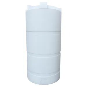 700 Gallon Natural Polypropylene Vertical Storage Tank (1.9 Specific Gravity) with 8" Lid - 48" Dia. x 93" Hgt.