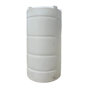 1550 Gallon Natural Polypropylene Vertical Storage Tank (1.9 Specific Gravity) with 16" Lid - 64" Dia. x 125" Hgt.