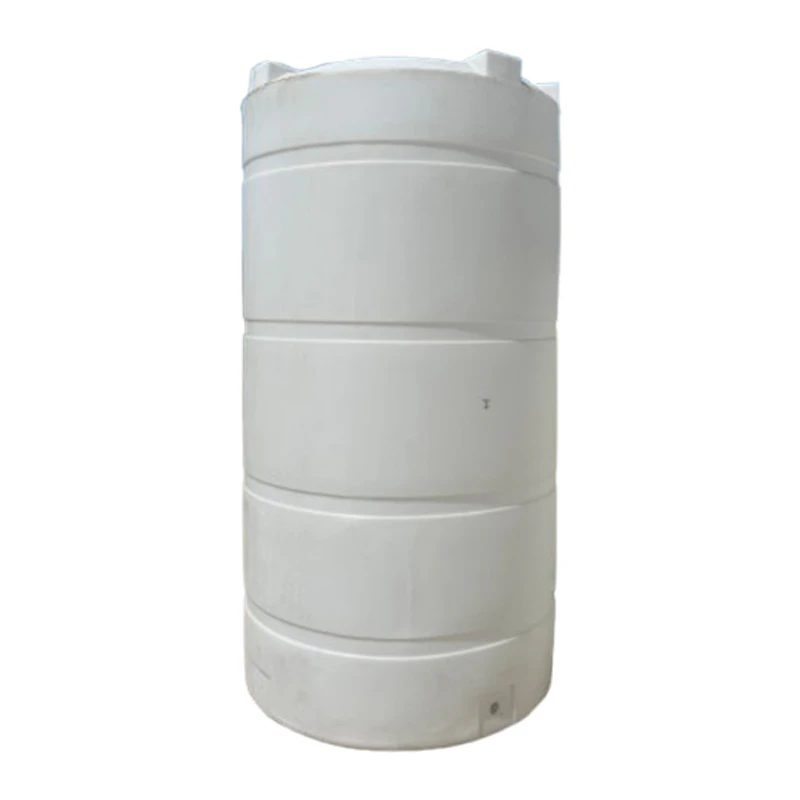 1550 Gallon Natural Polypropylene Vertical Storage Tank (1.9 Specific Gravity) with 16" Lid - 64" Dia. x 125" Hgt.