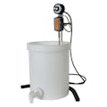 5 Gallon Natural LLDPE Tamco® Cylindrical Tank with Spigot, Stand & Mixer Package