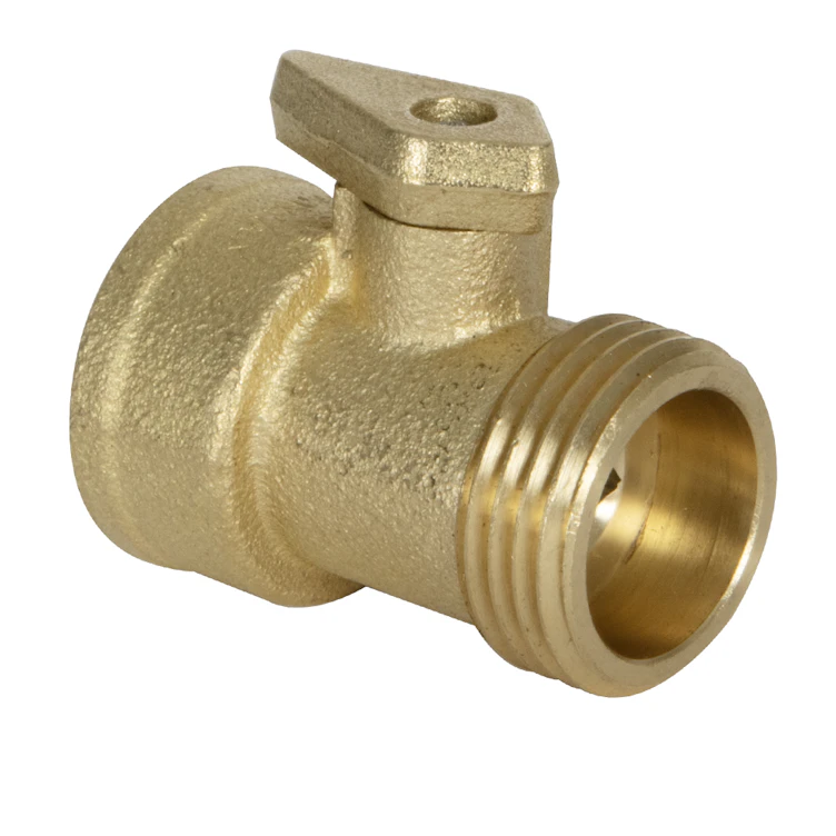 3/4" FGHT Inlet x 3/4" MGHT Outlet Forged Brass Single Garden Hose Shut-Off Valve