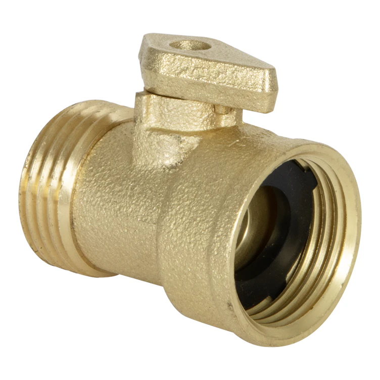 3/4" FGHT Inlet x 3/4" MGHT Outlet Forged Brass Single Garden Hose Shut-Off Valve