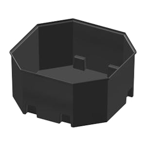 1100 Gallon Black Polyethylene Octagonal ProChem® Containment Basin Only (Grating Sold Separately)