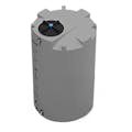 500 Gallon Dark Gray MDLPE ProChem® Potable Water Tank (1.0 Specific Gravity) with Top & Bottom Port & 16" Lid - 47" Dia. x 76" Hgt.