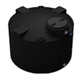 575 Gallon Black MDLPE ProChem® Potable Water Tank (1.0 Specific Gravity) with Top & Bottom Port & 16" Lid - 64" Dia. x 48" Hgt.