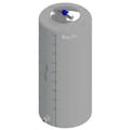 40 Gallon Dark Gray MDLPE ProChem® Potable Water Tank (1.0 Specific Gravity) with Bottom Port & 8" Lid - 18" Dia. x 42" Hgt.