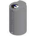 65 Gallon Dark Gray MDLPE ProChem® Potable Water Tank (1.0 Specific Gravity) with Bottom Port & 8" Lid - 23" Dia. x 43" Hgt.