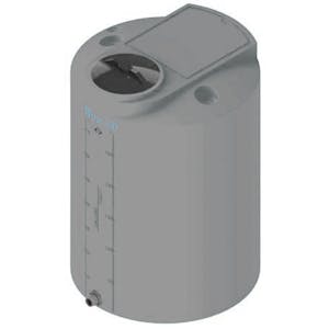 75 Gallon Dark Gray MDLPE ProChem® Potable Water Tank (1.0 Specific Gravity) with Bottom Port & 8" Lid - 27" Dia. x 40" Hgt.