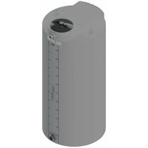 125 Gallon Dark Gray MDLPE ProChem® Potable Water Tank (1.0 Specific Gravity) with Top & Bottom Port & 8" Lid - 27" Dia. x 59-1/4" Hgt.
