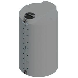 200 Gallon Dark Gray MDLPE ProChem® Potable Water Tank (1.0 Specific Gravity) with Top & Bottom Port & 8" Lid - 34" Dia. x 61" Hgt.