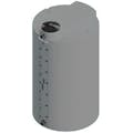 200 Gallon Dark Gray MDLPE ProChem® Potable Water Tank (1.0 Specific Gravity) with Top & Bottom Port & 8" Lid - 34" Dia. x 61" Hgt.