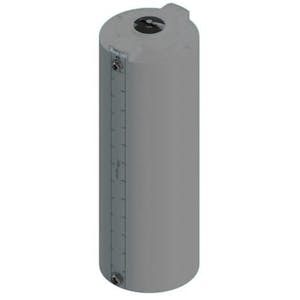 265 Gallon Dark Gray MDLPE ProChem® Potable Water Tank (1.0 Specific Gravity) with Top & Bottom Port & 8" Lid - 31" Dia. x 91" Hgt.