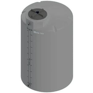525 Gallon Dark Gray MDLPE ProChem® Potable Water Tank (1.0 Specific Gravity) with Top & Bottom Port & 16" Lid - 48" Dia. x 82" Hgt.