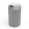 1500 Gallon Dark Gray MDLPE ProChem® Potable Water Tank (1.0 Specific Gravity) with Top & Bottom Port & 16" Lid - 64" Dia. x 118" Hgt.