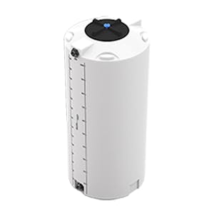 300 Gallon Natural MDLPE ProChem® Potable Water Tank (1.0 Specific Gravity) with Top & Bottom Port & 16" Lid - 35" Dia. x 78" Hgt.