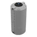 300 Gallon Dark Gray MDLPE ProChem® Potable Water Tank (1.0 Specific Gravity) with Top & Bottom Port & 16" Lid - 35" Dia. x 78" Hgt.