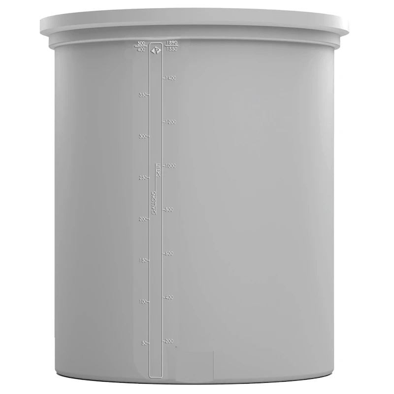 400 Gallon Natural MDLPE Cylindrical ProChem® Open Top Process Chemical Tank (1.5 Specific Gravity) with 52" Cover - 47" Dia. x 59" Hgt.