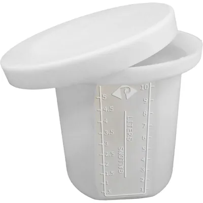 5 Gallon Natural XLPE Cylindrical ProChem® Open Top Process Chemical Tank (1.5 Specific Gravity) with 15-3/4" Cover - 12" Dia. x 15" Hgt.