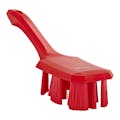 Red Polypropylene Vikan® UST Hand Brush with Stiff Polyester Bristles & Short Handle