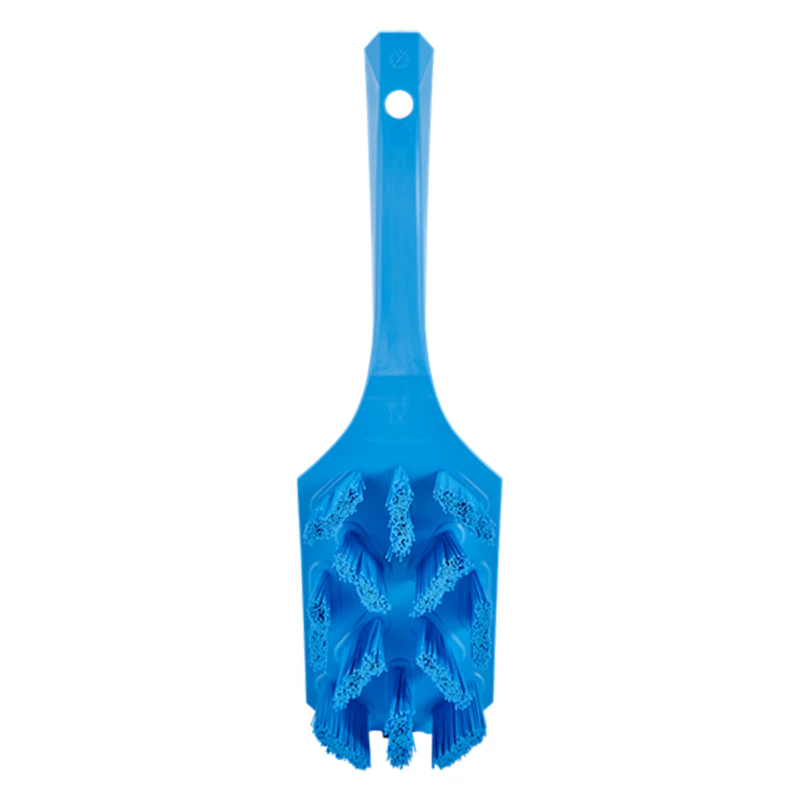 Blue Polypropylene Vikan® UST Hand Brush with Stiff Polyester Bristles & Short Handle