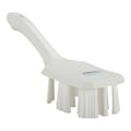 White Polypropylene Vikan® UST Hand Brush with Stiff Polyester Bristles & Short Handle