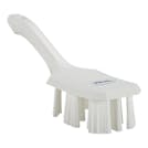 White Polypropylene Vikan® UST Hand Brush with Stiff Polyester Bristles & Short Handle