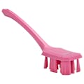 Pink Polypropylene Vikan® UST Hand Brush with Stiff Polyester Bristles & Long Handle