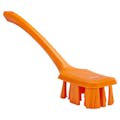 Orange Polypropylene Vikan® UST Hand Brush with Stiff Polyester Bristles & Long Handle