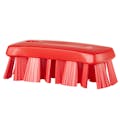 Red Polypropylene Vikan® UST Hand Brush with Stiff Polyester Bristles