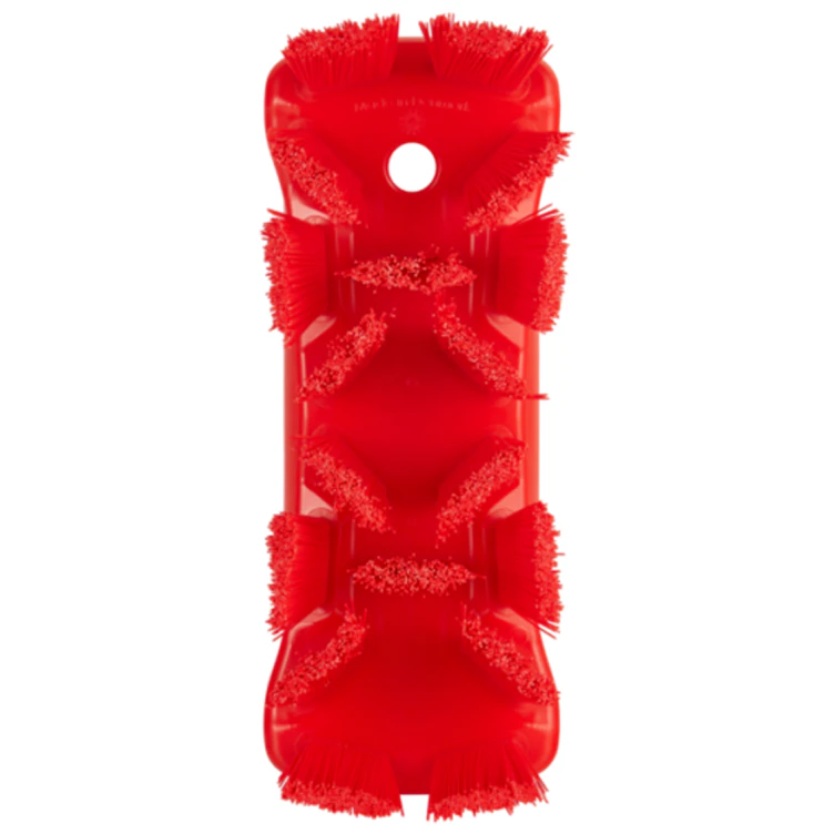 Red Polypropylene Vikan® UST Hand Brush with Stiff Polyester Bristles