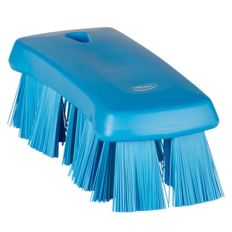 Blue Polypropylene Vikan® UST Hand Brush with Stiff Polyester Bristles