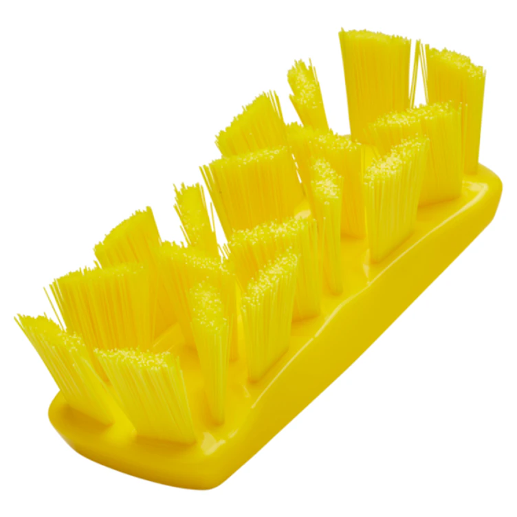 Yellow Polypropylene Vikan® UST Hand Brush with Stiff Polyester Bristles