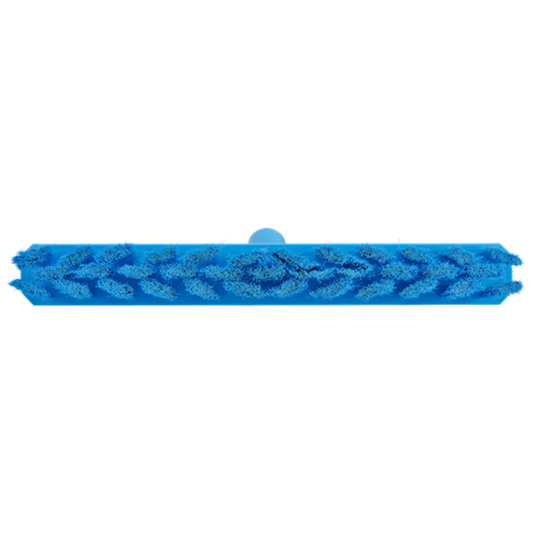 15.7" Blue Polypropylene Vikan® UST Push Broom Head with Soft Polyester Bristles (Handle Sold Separately)