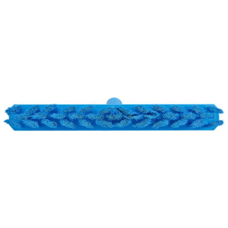 15.7" Blue Polypropylene Vikan® UST Push Broom Head with Soft Polyester Bristles (Handle Sold Separately)