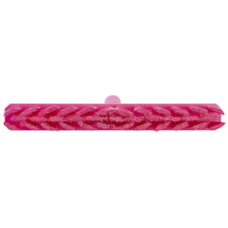 15.7" Pink Polypropylene Vikan® UST Push Broom Head with Soft Polyester Bristles (Handle Sold Separately)