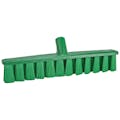 15.7" Green Polypropylene Vikan® UST Push Broom Head with Soft Polyester Bristles (Handle Sold Separately)