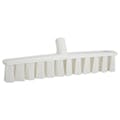 15.7" White Polypropylene Vikan® UST Push Broom Head with Soft Polyester Bristles (Handle Sold Separately)