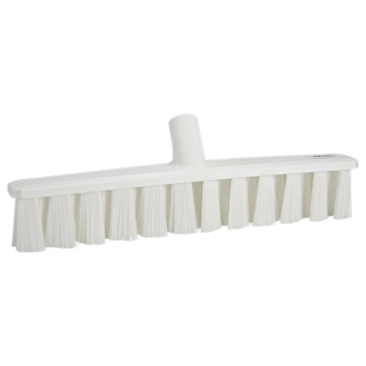 15.7" White Polypropylene Vikan® UST Push Broom Head with Soft Polyester Bristles (Handle Sold Separately)